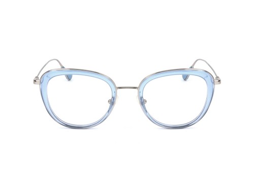 Moncler ML5048 - 084 - 50 Cadres optiques Bleu, Argent Œil de chat