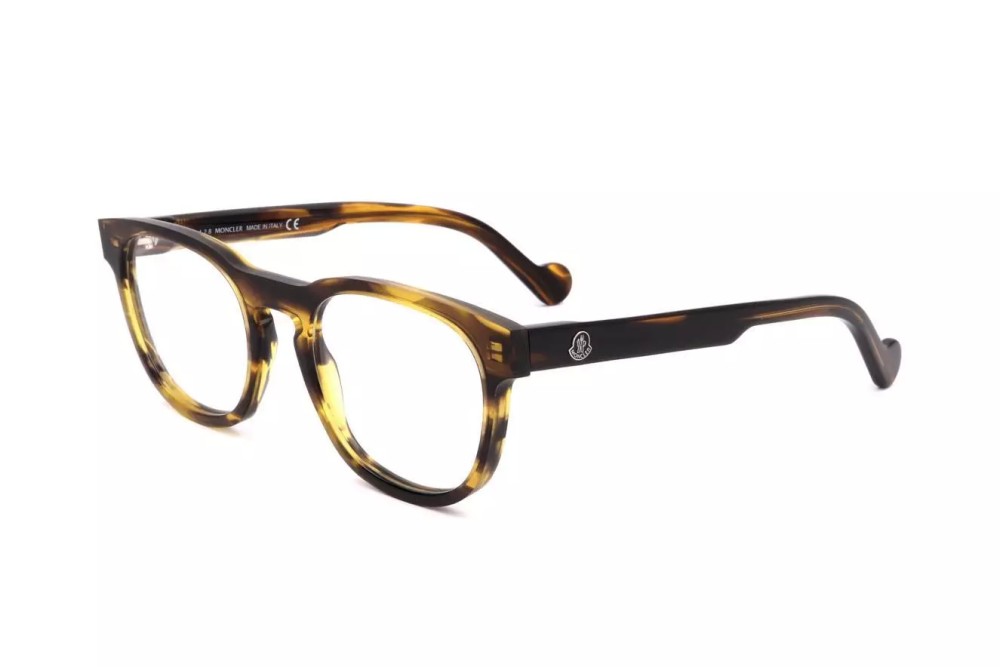 Moncler ML5052 - 051 - 52 Cadres optiques Havane Coussin arrondi