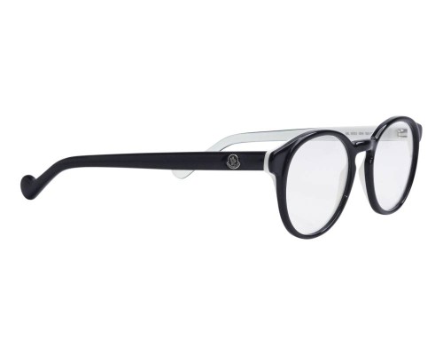 Moncler ML5053 - 004 - 52 Cadres optiques Noir, Blanc Coussin arrondi