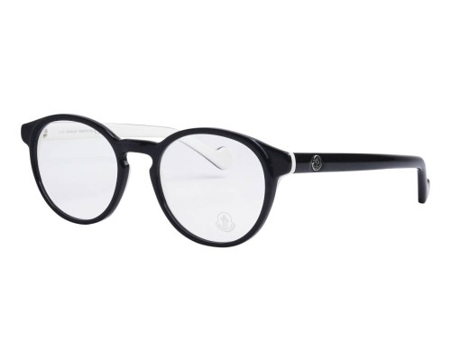 Moncler ML5053 - 004 - 52 Cadres optiques Noir, Blanc Coussin arrondi