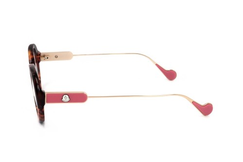 Moncler ML5055 - 055 - 52 Cadres optiques Havane, Rose, Or Ovale