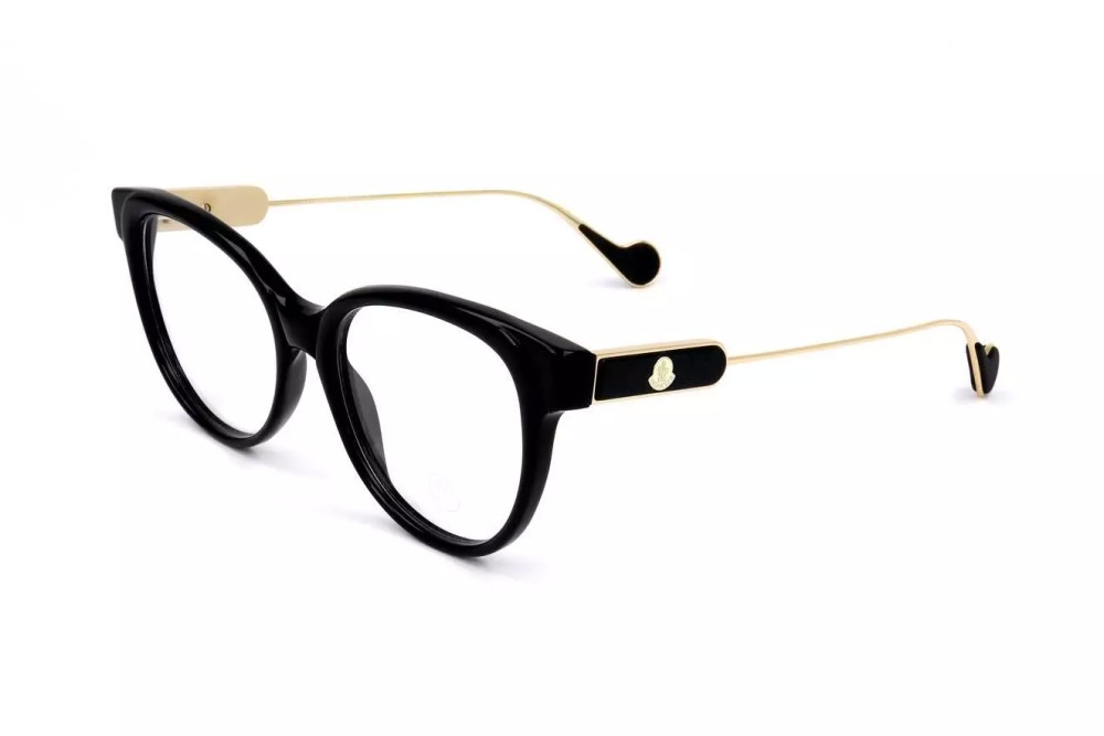 Moncler ML5056 - 001 - 53 Cadres optiques Or, Noir Coussin arrondi
