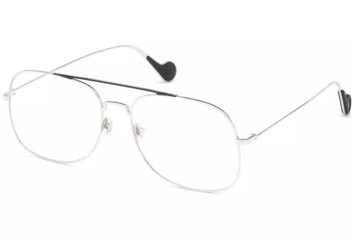 Moncler ML5060 - 016 - 58 Cadres optiques Argent, Noir Pilote (Aviateur)
