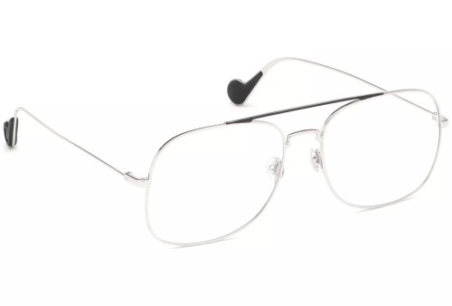 Moncler ML5060 - 016 - 58 Cadres optiques Argent, Noir Pilote (Aviateur)