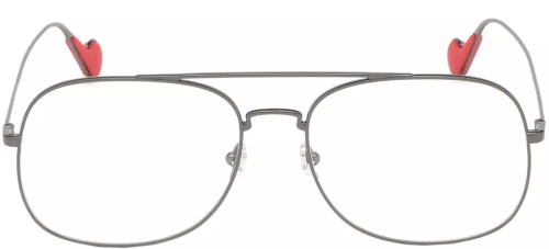Moncler ML5060 - 008 - 58 Cadres optiques Argent, Rouge Pilote (Aviateur)