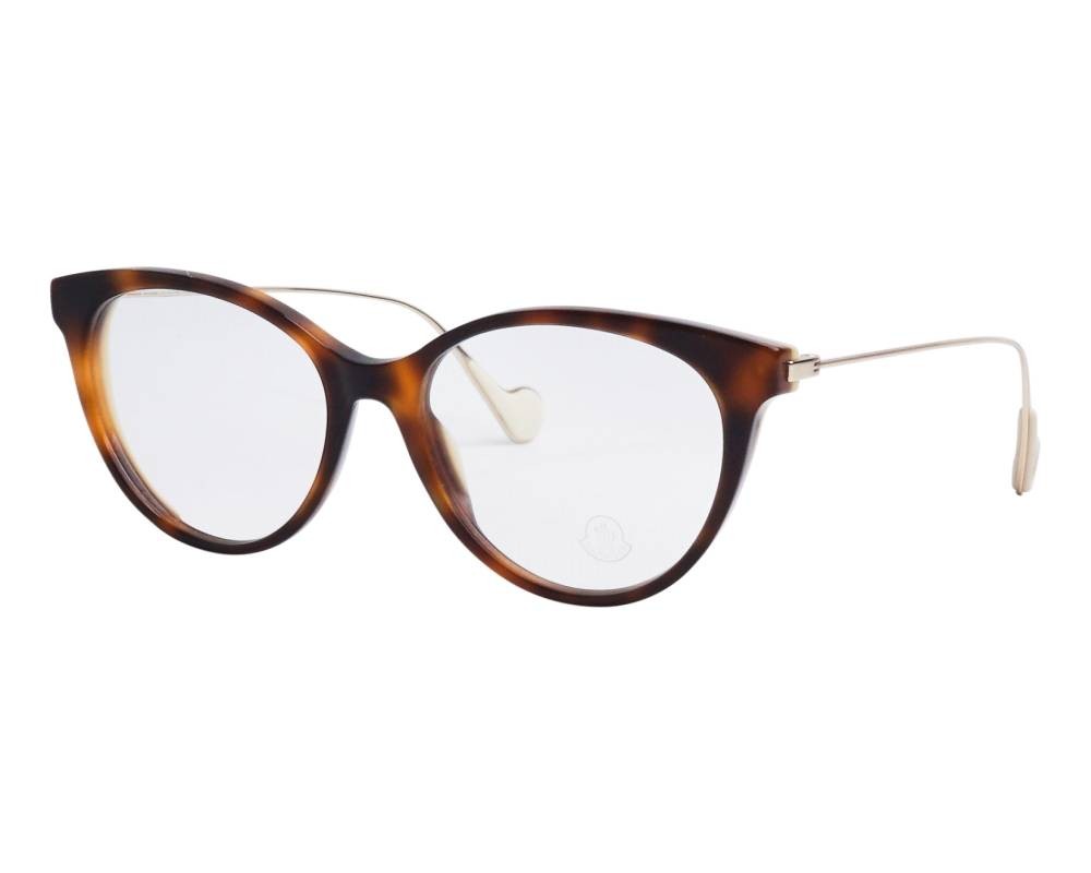 Moncler ML5071 - 052 - 53 Cadres optiques Havane, Or Œil de chat