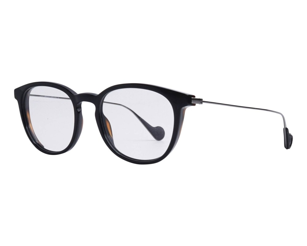 Moncler ML5072 - 001 - 53 Cadres optiques Noir Coussin arrondi