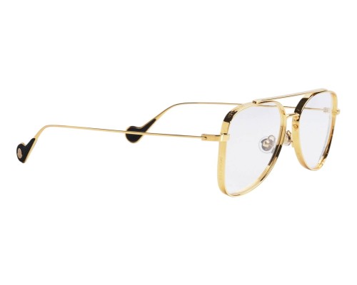 Moncler ML5083 - 030 - 57 Cadres optiques Or, Noir Pilote (Aviateur)