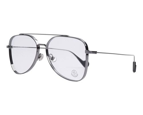 Moncler ML5083 - 008 - 57 Cadres optiques Argent, Noir Pilote (Aviateur)