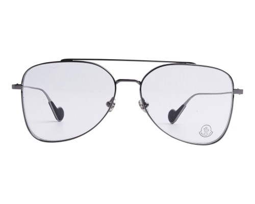 Moncler ML5083 - 008 - 57 Cadres optiques Argent, Noir Pilote (Aviateur)