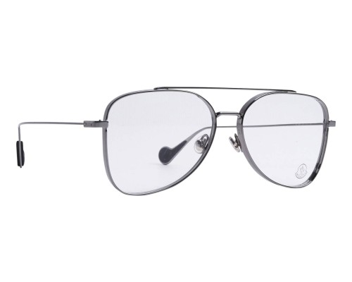 Moncler ML5083 - 008 - 57 Cadres optiques Argent, Noir Pilote (Aviateur)