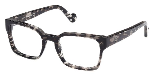 Moncler ML5085 - 055 - 54 Cadres optiques Noir, Gris, À motifs Angulaire