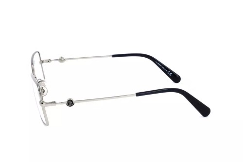 Moncler ML5127 - 016 - 55 Cadres optiques Argent, Noir Angulaire
