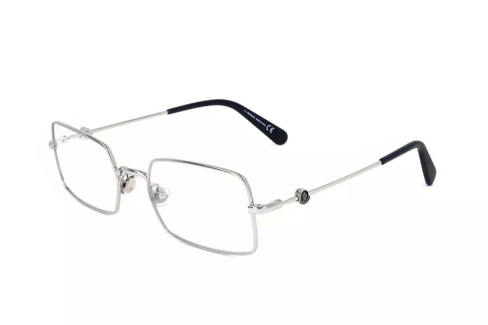 Moncler ML5127 - 016 - 55 Cadres optiques Argent, Noir Angulaire