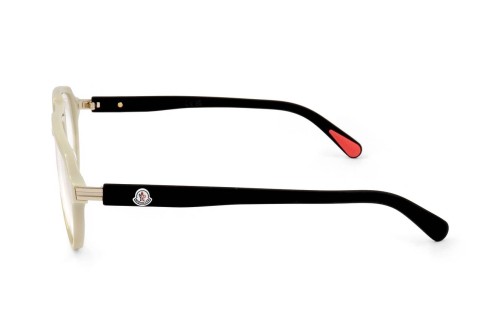 Moncler ML5162 - 057 - 57 Cadres optiques Beige, Noir Pilote (Aviateur)