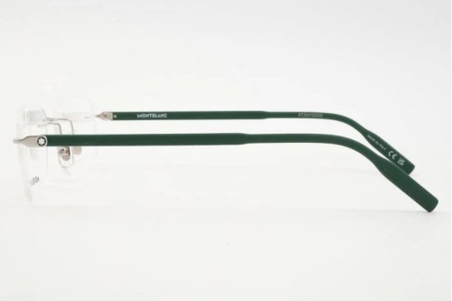 Mont Blanc MB0221O - 004 - 57 Cadres optiques Argent, Vert Angulaire