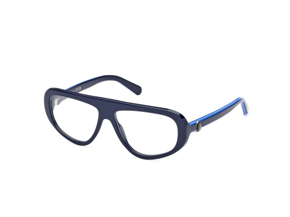 Moncler ML5196 - 090 - 57 Cadres optiques Bleu Pilote (Aviateur)