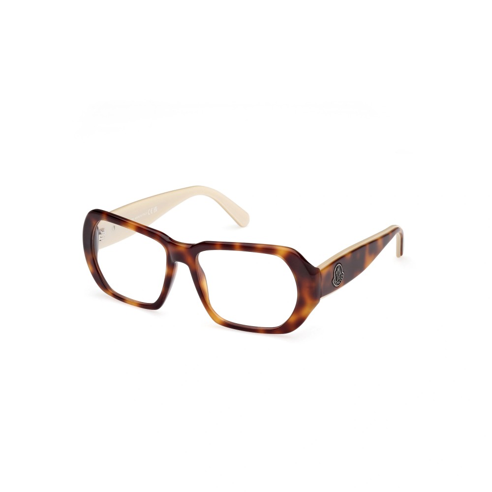 Moncler ML5197 - 052 - 54 Cadres optiques Havane Angulaire