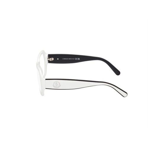 Moncler ML5197 - 021 - 54 Cadres optiques Blanc, Noir Angulaire