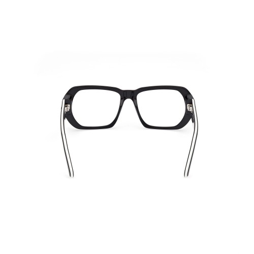 Moncler ML5197 - 001 - 54 Cadres optiques Noir, Blanc Angulaire