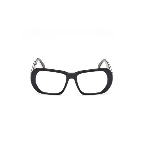 Moncler ML5197 - 001 - 54 Cadres optiques Noir, Blanc Angulaire