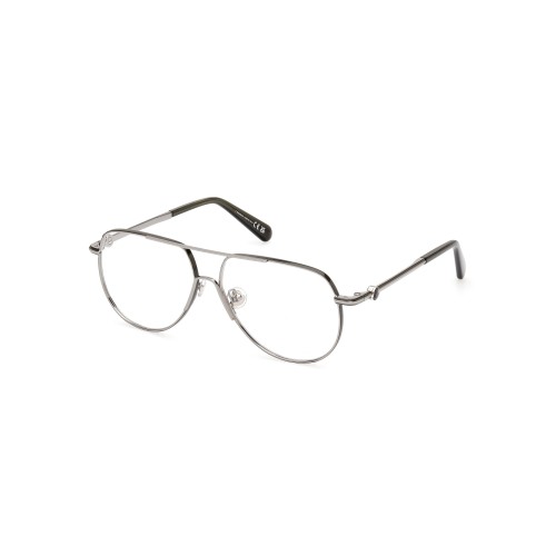 Moncler ML5202 - 14A - 56 Cadres optiques Argent, Noir Pilote (Aviateur)