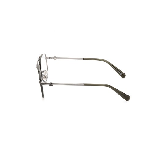 Moncler ML5202 - 14A - 56 Cadres optiques Argent, Noir Pilote (Aviateur)