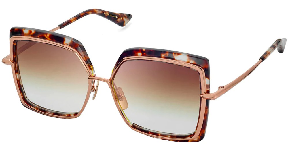 Dita NARCISSUS DTS503 - 02 - 58 Lunettes de soleil Havane Angulaire