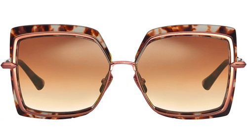 Dita NARCISSUS DTS503 - 02 - 58 Lunettes de soleil Havane Angulaire