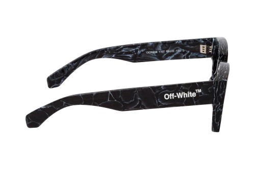 Off-White OERI018 ZURICH - 1107 - 51 Lunettes de soleil Noir, Gris, À motifs Angulaire