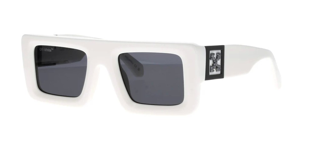 Off-White OERI049 LEONARDO - 0107 - 51 Lunettes de soleil Blanc Angulaire