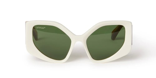 Off-White OERI062 DENVER - 0155 - 55 Lunettes de soleil Blanc, Marron, À motifs Œil de chat