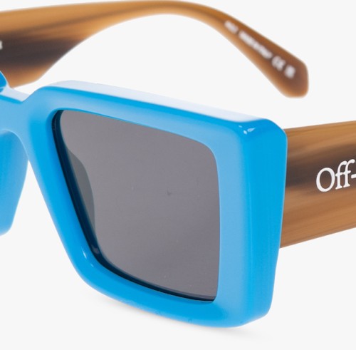 Off-White OERI064 SAVANNAH - 4507 - 53 Lunettes de soleil Bleu, Marron, À motifs Angulaire