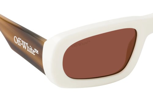 Off-White OERI065 AUSTIN - 0164 - 54 Lunettes de soleil Blanc, Marron, À motifs Angulaire