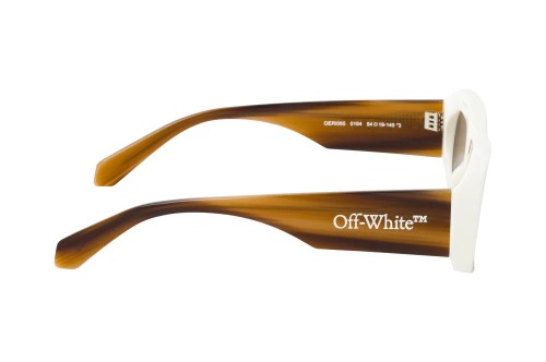 Off-White OERI065 AUSTIN - 0164 - 54 Lunettes de soleil Blanc, Marron, À motifs Angulaire