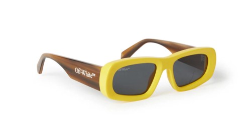 Off-White OERI065 AUSTIN - 1807 - 54 Lunettes de soleil Jaune, Marron, À motifs Angulaire