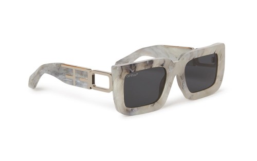 Off-White OERI073 BOSTON - 0807 - 54 Lunettes de soleil Blanc, Marron, À motifs Angulaire