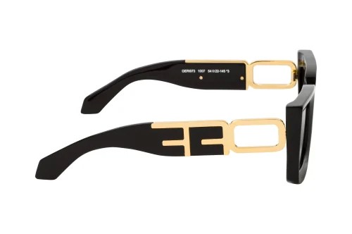 Off-White OERI073 BOSTON - 1007 - 54 Lunettes de soleil Noir, Or Angulaire