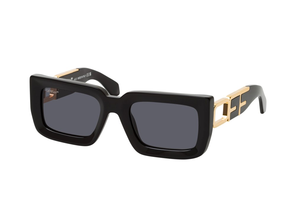 Off-White OERI073 BOSTON - 1007 - 54 Lunettes de soleil Noir, Or Angulaire