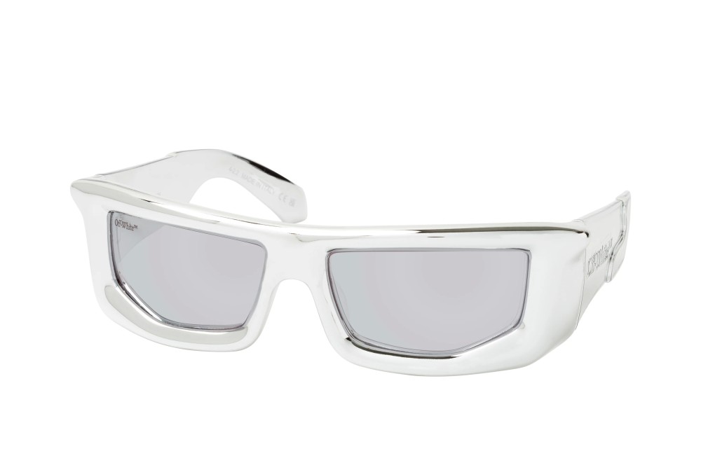 Off-White OERI074 VOLCANITE - 7272 - 58 Lunettes de soleil Argent Angulaire
