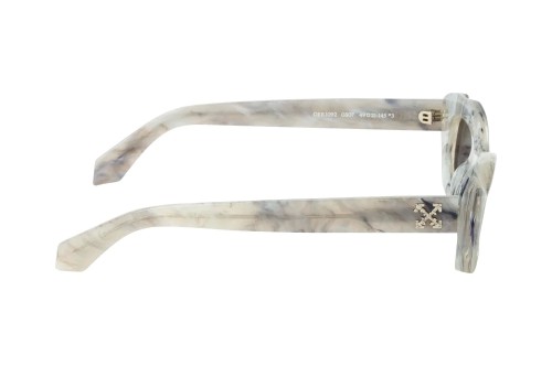 Off-White OERI092 VENEZIA - 0807 - 49 Lunettes de soleil Blanc, Gris, À motifs Œil de chat