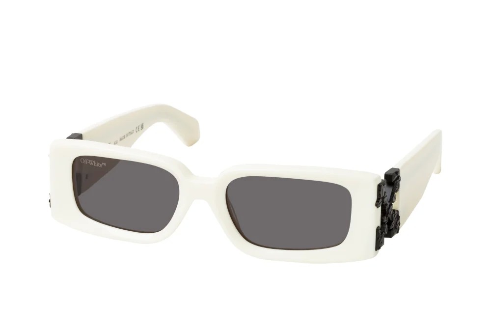 Off-White OERI098 ROMA - 0107 - 52 Lunettes de soleil Blanc, Noir Angulaire