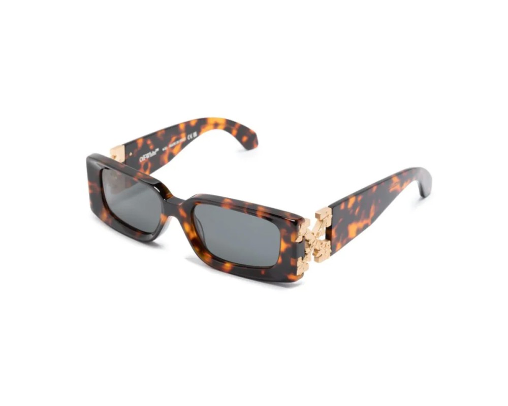 Off-White OERI098 ROMA - 6007 - 52 Lunettes de soleil Havane Angulaire