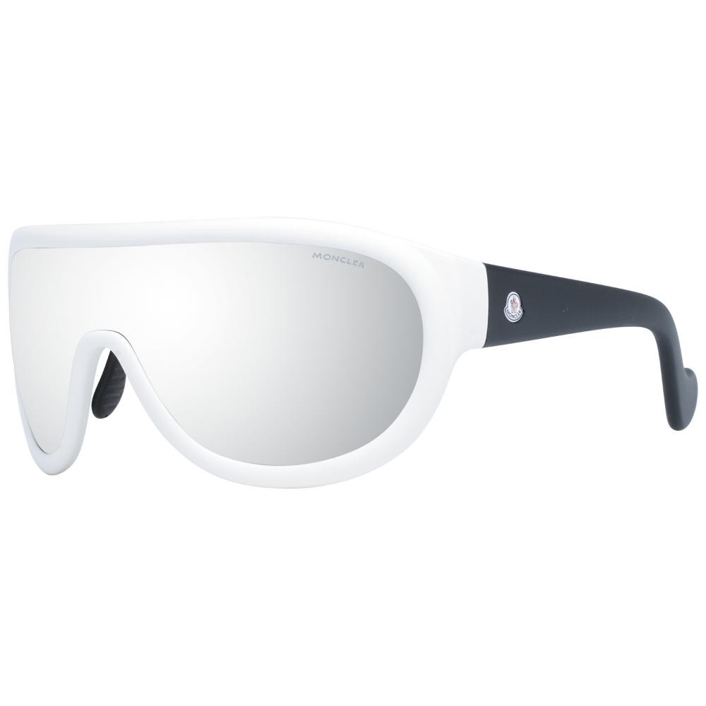 Moncler ML0047 HIDDEN PEAK - 23C - 135 Lunettes de soleil Blanc, Noir Bouclier