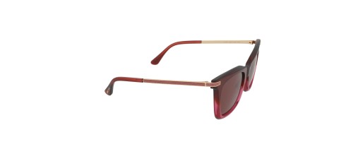 Jimmy Choo OLYE/S - 1MQU1 - 52 Lunettes de soleil Or, Rouge Angulaire