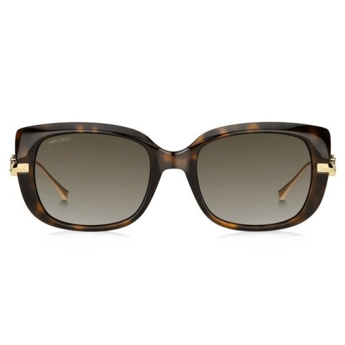 Jimmy Choo ORLA/G/S - 086HA - 54 Lunettes de soleil Havane, Or Angulaire