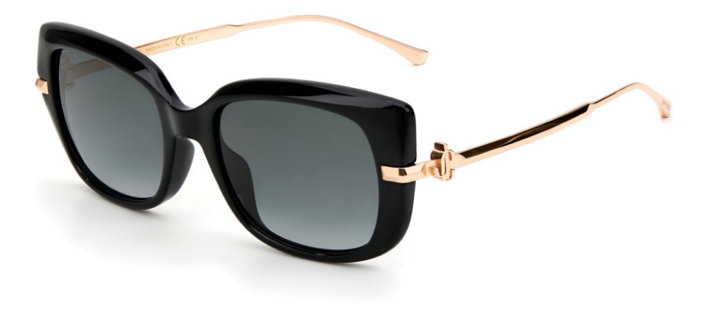 Jimmy Choo ORLA/G/S - 8079O - 54 Lunettes de soleil Or, Noir Angulaire