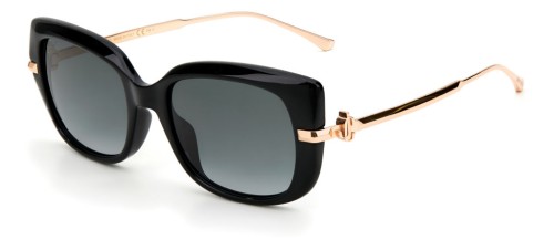 Jimmy Choo ORLA/G/S - 8079O - 54 Lunettes de soleil Or, Noir Angulaire