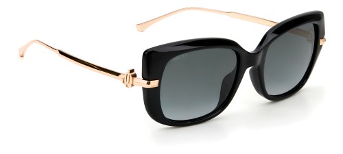 Jimmy Choo ORLA/G/S - 8079O - 54 Lunettes de soleil Or, Noir Angulaire