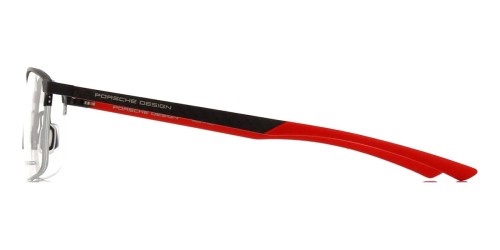 Porsche Design P8752 - A - 57 Cadres optiques Noir, Rouge Angulaire